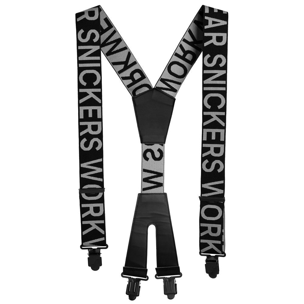 Snickers Workwear - 9064 Tirantes con logotipo negro-gris acero
