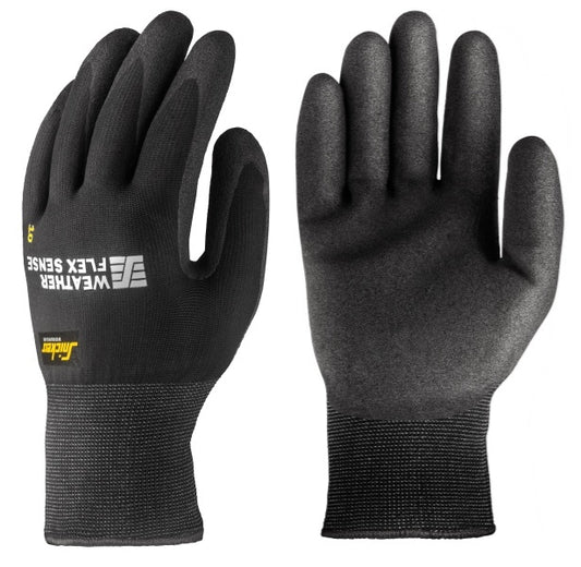 Snickers Workwear 93190404010 - 9319 Guantes Weather Flex Sense negro talla 10 (Lote de 10 uds)