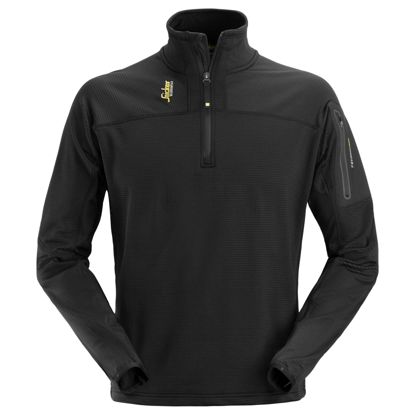 Snickers Workwear - 9435 Micro Fleece Body Mapping ½ Zip Jersey Black
