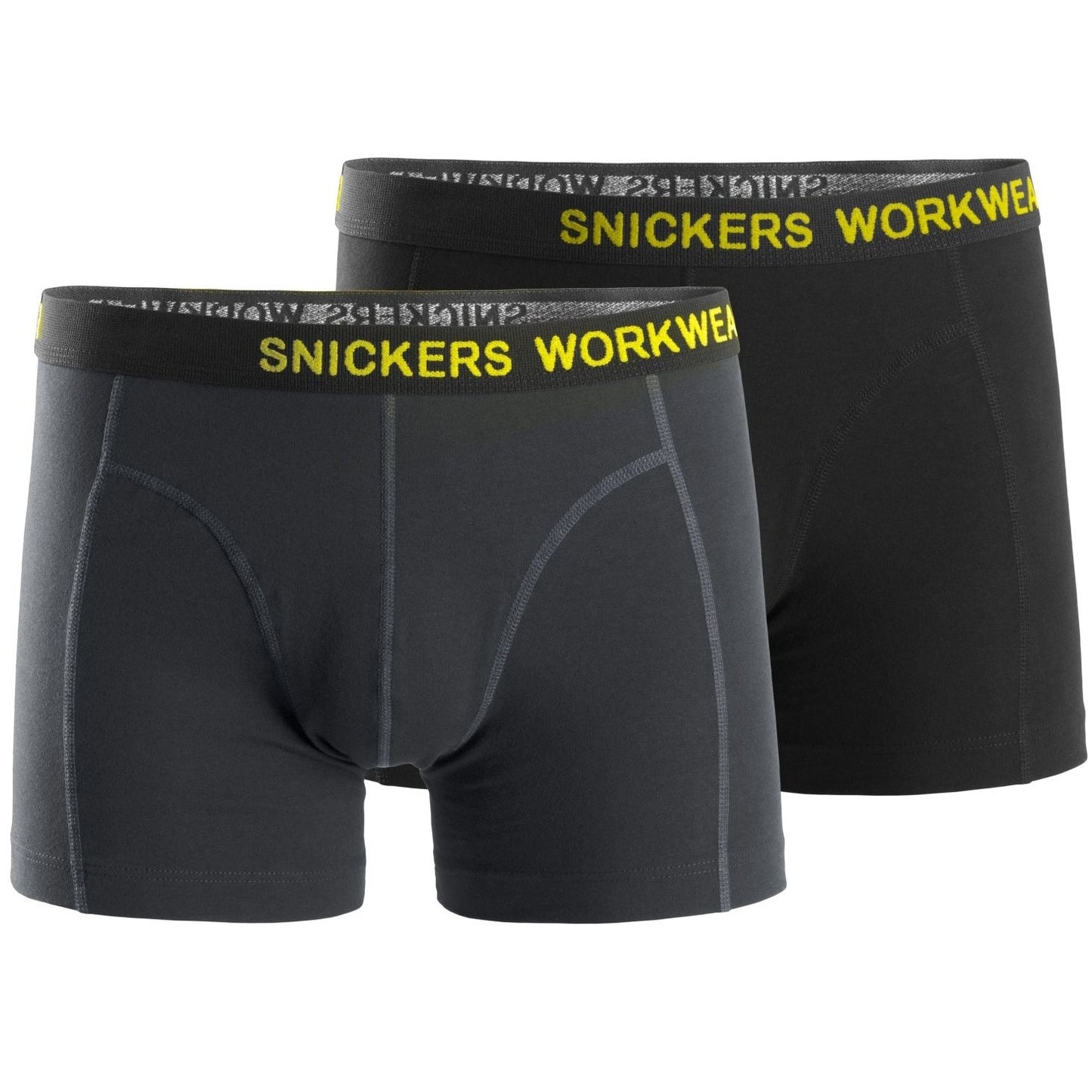 Snickers Workwear - 9436 Pack de 2 calzoncillos elásticos Negro/Gris Acero