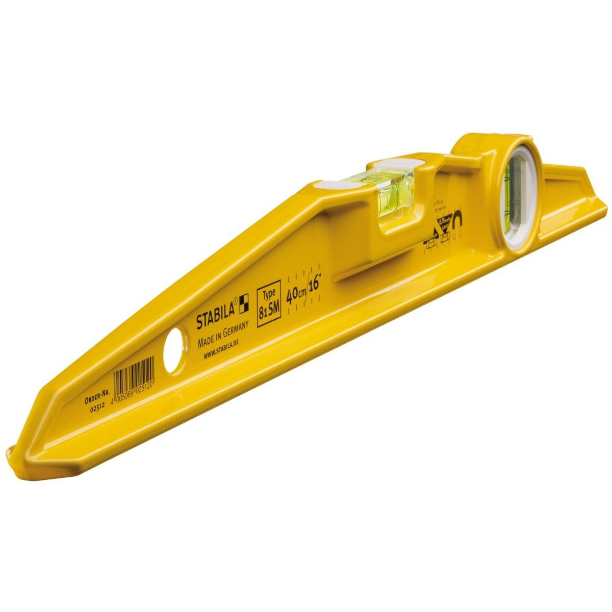 Stabila 25120 - Stabila Series 81SM 40 cm bubble level with magnetic base.