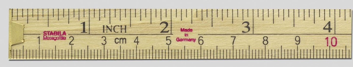 Stabila 182144 - Metro plegable de madera Stabila 607N - S10 en cm. y pulgadas - Ferrotecnia