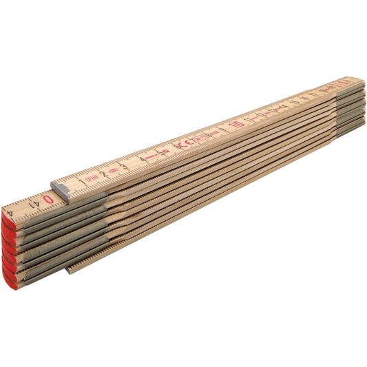 Stabila 182144 - Stabila 607N-S10 wooden folding ruler in cm. and inches