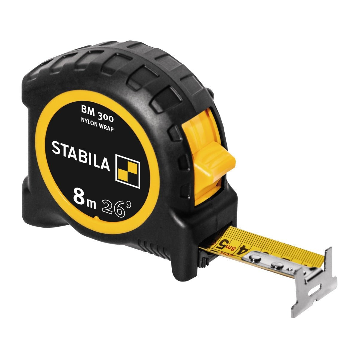 Stabila 195731 -  Flexómetro BM 300, 8 m (26'), escala cm/pulg.