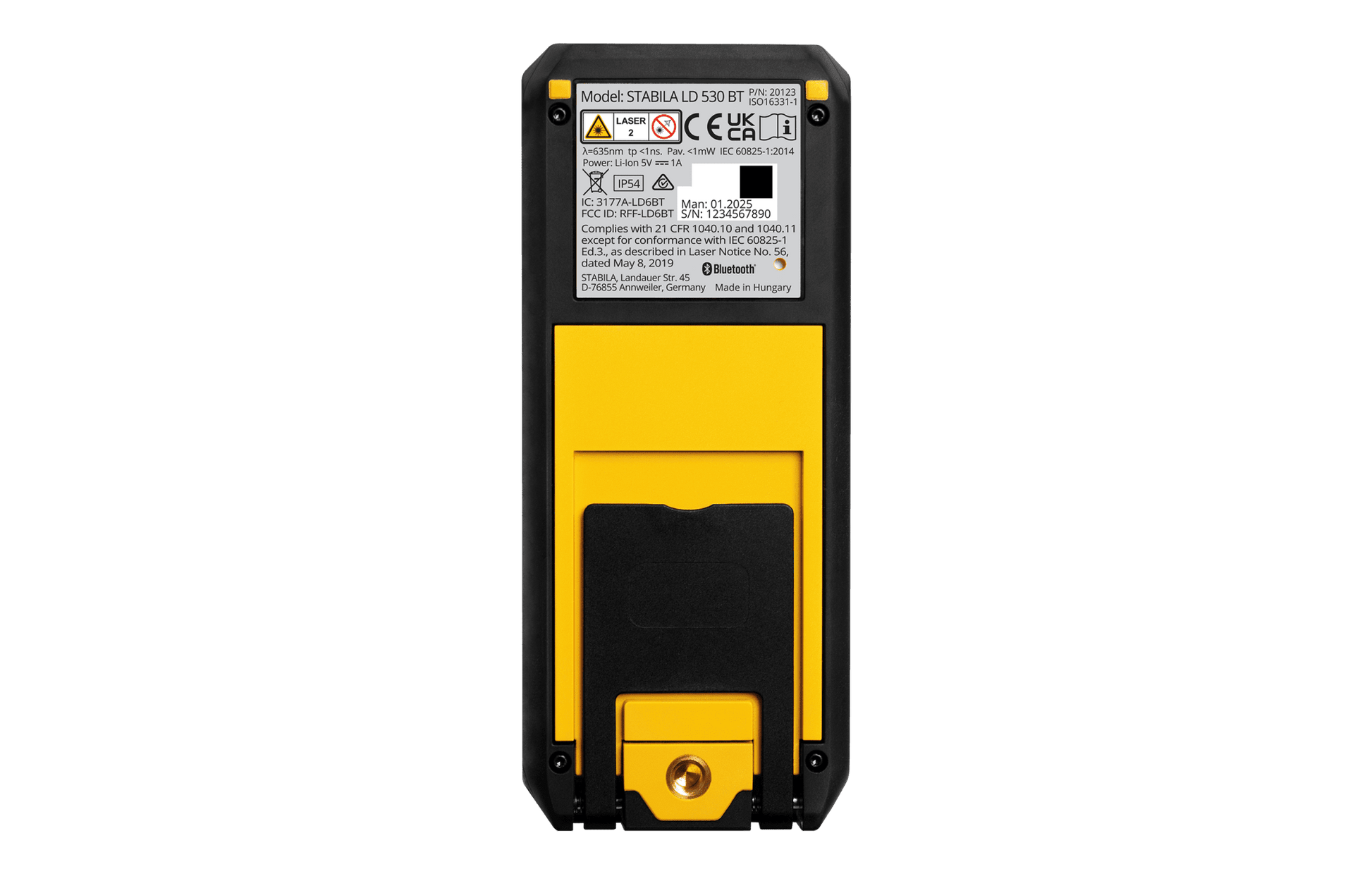 Stabila 20123 - Medidor de distancia láser LD 530 BT, Bluetooth 5.0 - Ferrotecnia