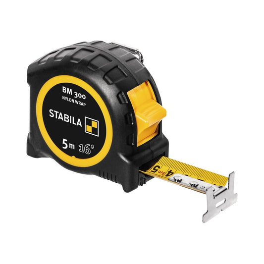 Stabila 195762 - Flexómetro Stabila Serie BM300 de 5 m. en cm. y pulgadas