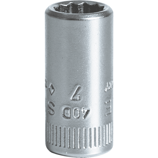 Stahlwille 01030007 - Llave de vaso 1/4" 7 mm L.23 mm - Ferrotecnia