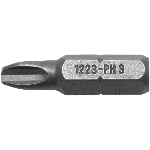 Stahlwille 08010000 - Punta 1/4" PHILLIPS® cabeza PH0 L.25 mm - Ferrotecnia