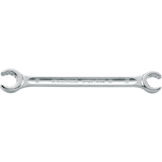 Stahlwille 41081417 - Llave de doble boca con anillo abierto, en ángulo SW 14 x 17 L.200mm - Ferrotecnia