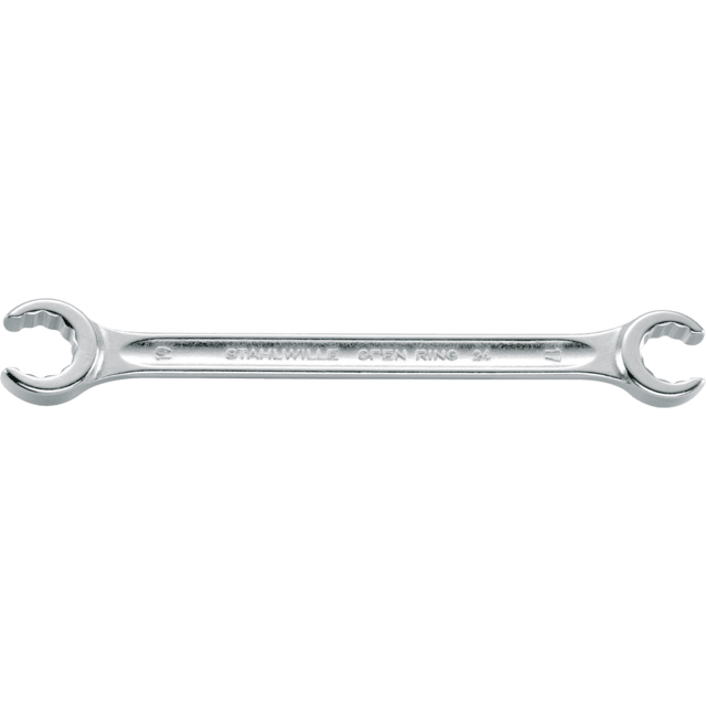 Stahlwille 41081719 - Llave de doble boca con anillo abierto, en ángulo SW 17 x 19 L.220mm - Ferrotecnia
