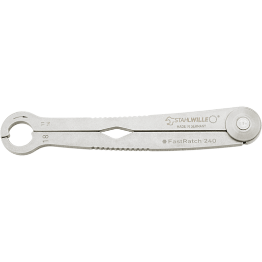 Stahlwille 41101818 - Llave de carraca SW 18 x SW 11/16 mm/" L.212.8mm - Ferrotecnia