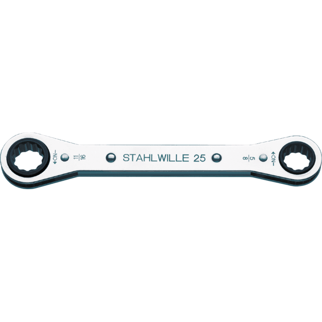 Stahlwille 41563638 - Llave de carraca de doble anillo SW 5/8 x 11/16 L.205mm - Ferrotecnia