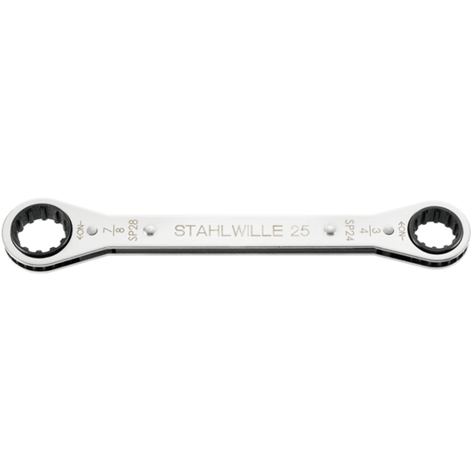 Stahlwille 41572428 - Llave de carraca de doble anillo SW 3/4 x 7/8 L.235mm - Ferrotecnia