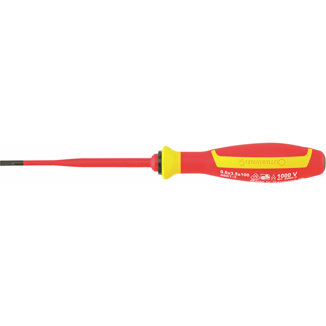 Stahlwille 46613035 - Destornillador VDE 0,6x3,5 mm L.100 mm - Ferrotecnia