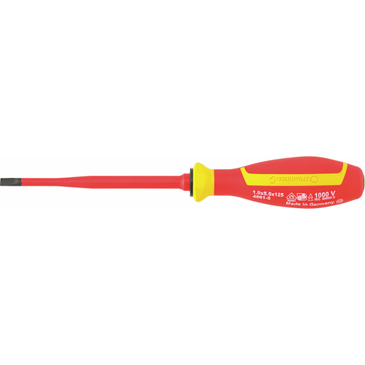 Stahlwille 46613055 - Destornillador VDE 1x5,5 mm L.125 mm - Ferrotecnia