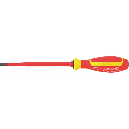 Stahlwille 46613065 - Destornillador VDE 1,5x6,5 mm L.150 mm - Ferrotecnia