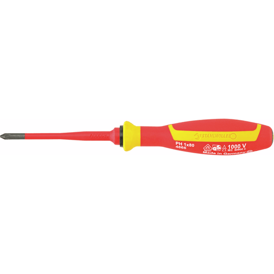 Stahlwille 46663001 - Destornillador VDE PH1 L.80 mm - Ferrotecnia