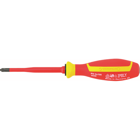 Stahlwille 46663002 - Destornillador VDE PH2 L.100 mm - Ferrotecnia