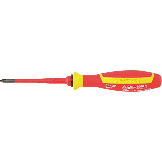 Stahlwille 46713001 - Destornillador VDE PZ1 L.80 mm - Ferrotecnia