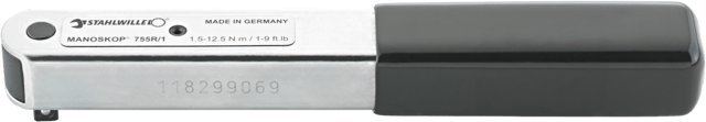 Stahlwille 50100001 - Llave dinamométrica MANOSKOP® 755R/1 1,5 - 12,5N·m 1/4" L. 173.5mm - Ferrotecnia