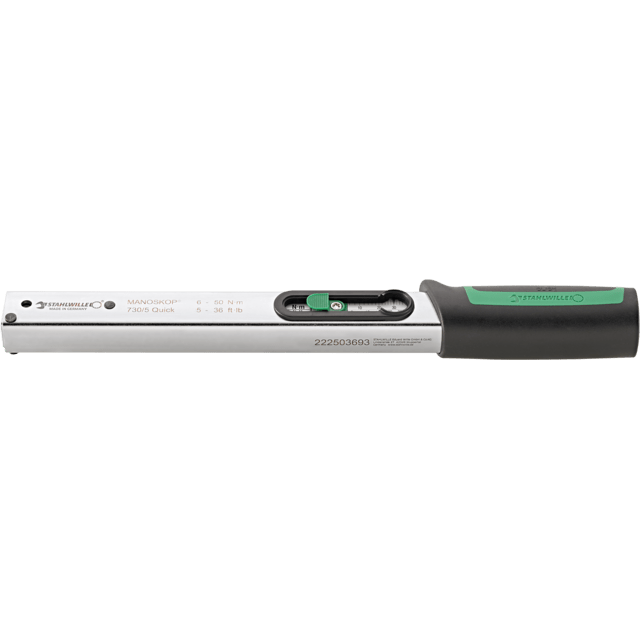 Stahlwille 50184005 - MANOSKOP 730 Quick torque wrench 6-50N·m 9 x 12 mm L. 315mm