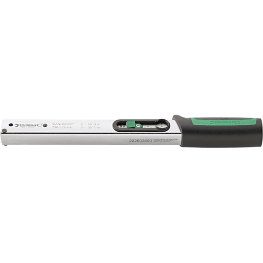 Stahlwille 50184005 - Llave dinamométrica MANOSKOP 730 Quick 6 - 50N·m 9 x 12 mm L. 315mm - Ferrotecnia