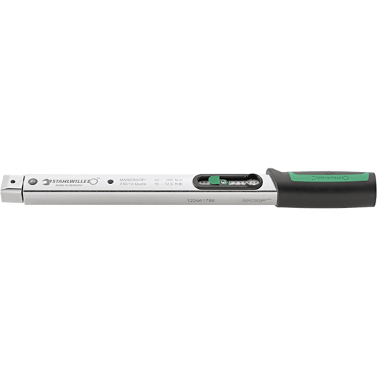 Stahlwille 50184010 - Llave dinamométrica MANOSKOP 730 Quick 20 - 100N·m 9 x 12 mm L. 370mm - Ferrotecnia