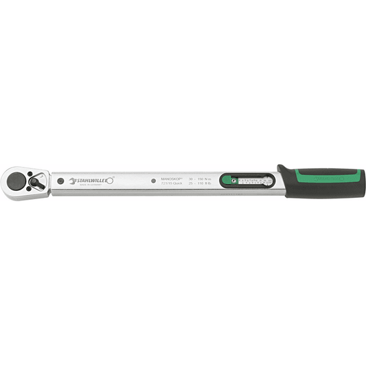 Stahlwille 50204015 - Llave dinamométrica 721 Quick 30 - 150N·m 1/2" L. 452mm - Ferrotecnia