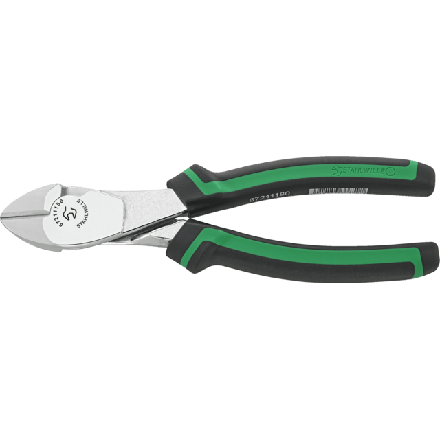 Stahlwille 67211180 - Heavy-duty side cutter. Chrome plated. L180 mm