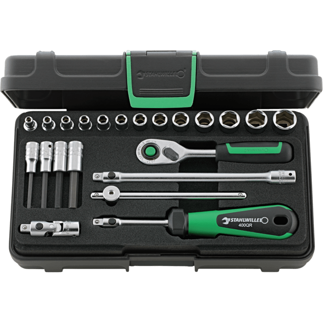 Stahlwille 96011181 - QuickRelease 1/4" 22-Piece Socket Set