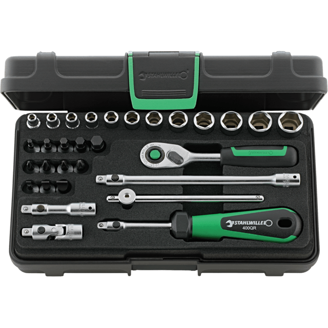 Stahlwille 96011182 - QuickRelease 1/4" 30 Piece Socket Set