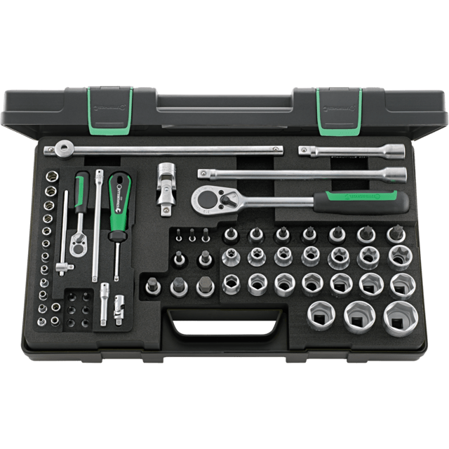 Stahlwille 96013702 - 1/4" 63 Piece Socket Set