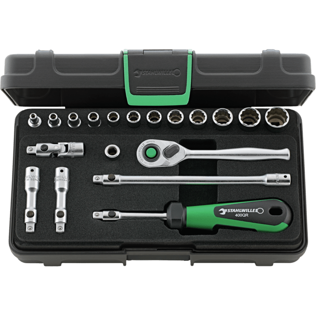 Stahlwille 96015208 - QuickRelease 1/4" 19-Piece Socket Set