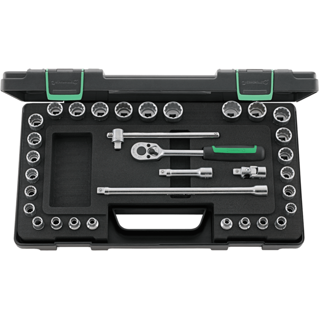 Stahlwille 96021122 - 3/8" 33 Piece Socket Set