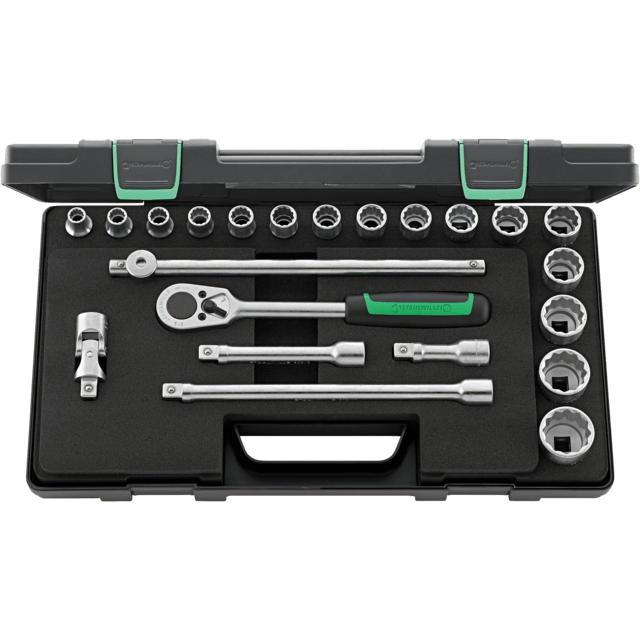 Stahlwille 96031447 - 1/2" 22 Piece Socket Set