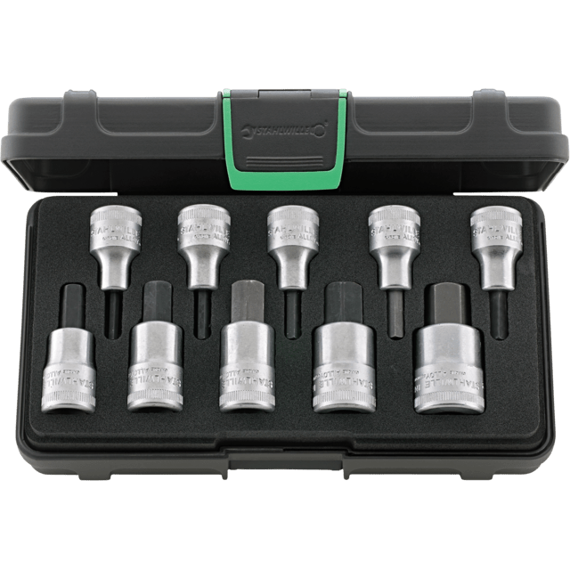 Stahlwille 96031508 - 1/2" Screwdriver Socket Set, 10 Pieces