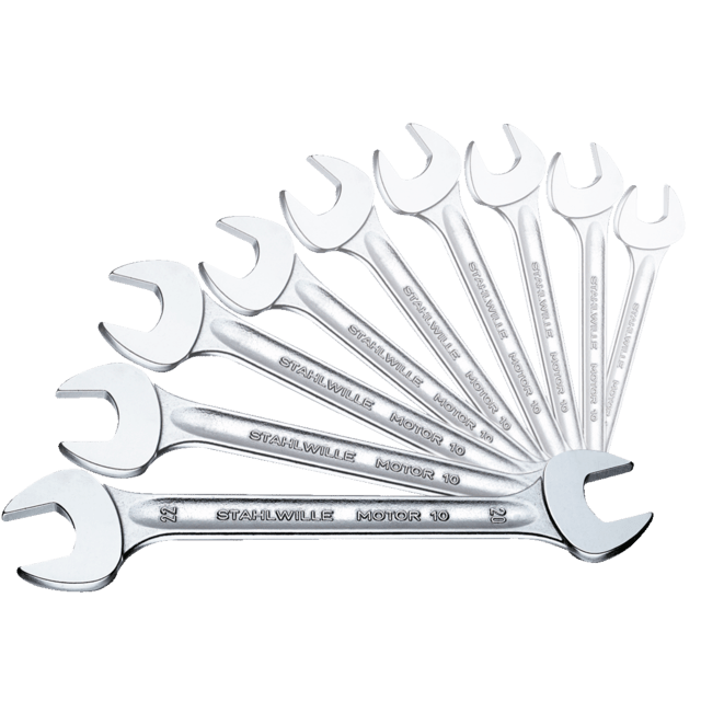 Stahlwille 96400314 - 9-piece double open-end wrench set 6x7-21x24
