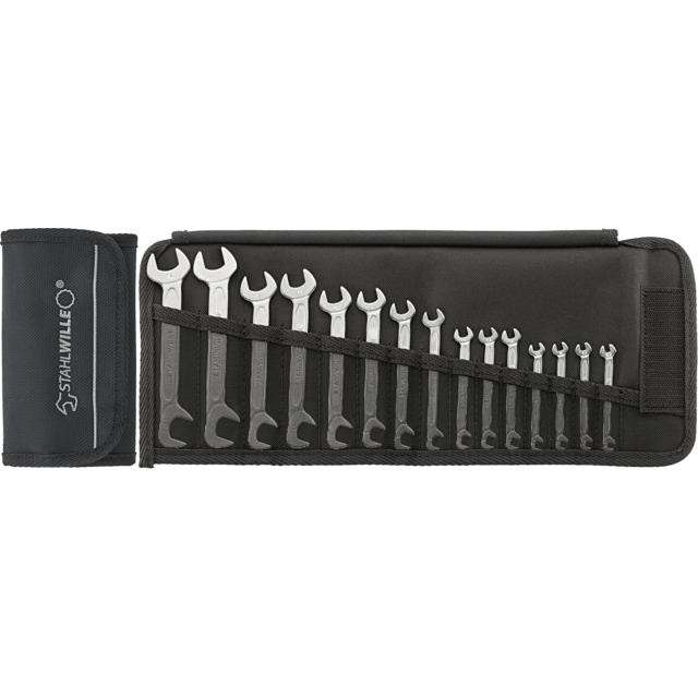 Stahlwille 96400651 - 15-piece double fixed wrench set 3.2-14