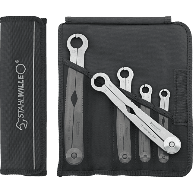 Stahlwille 96411005 - Juego de llaves de trinquete 10 - 19, 5 piezas - Ferrotecnia