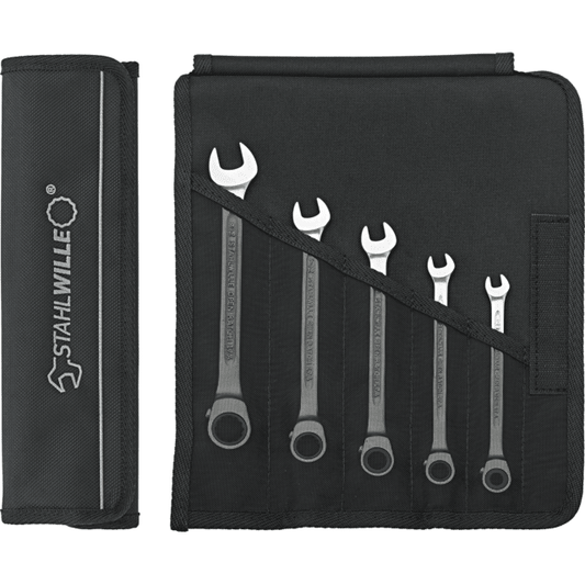 Stahlwille 96411705 - Juego de llaves combinadas de carraca 8 - 19, 5 piezas - Ferrotecnia