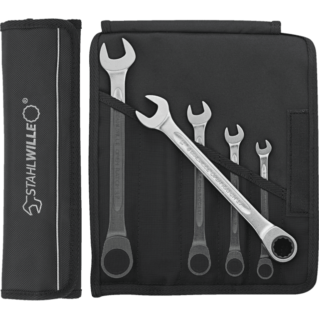 Stahlwille 96411708 - Juego de llaves combinadas con trinquete 8 - 19, 6 piezas - Ferrotecnia