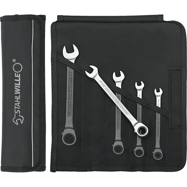 Stahlwille 96411709 - Juego de llaves combinadas con trinquete 1/4 - 9/16, 5 piezas - Ferrotecnia