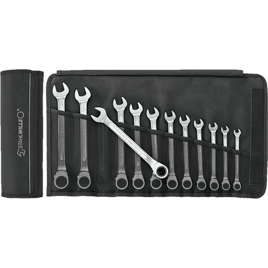 Stahlwille 96411712 - Juego de llaves combinadas con trinquete 8 - 19, 12 piezas - Ferrotecnia