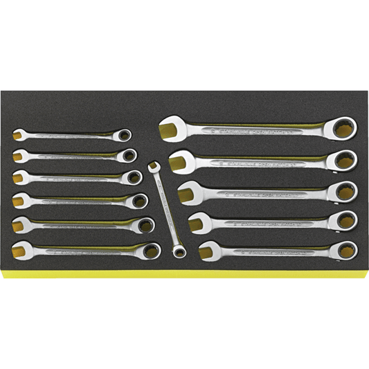 Stahlwille 96830128 - Juego de llaves combinadas con trinquete TCS 8 - 19 12 piezas - Ferrotecnia