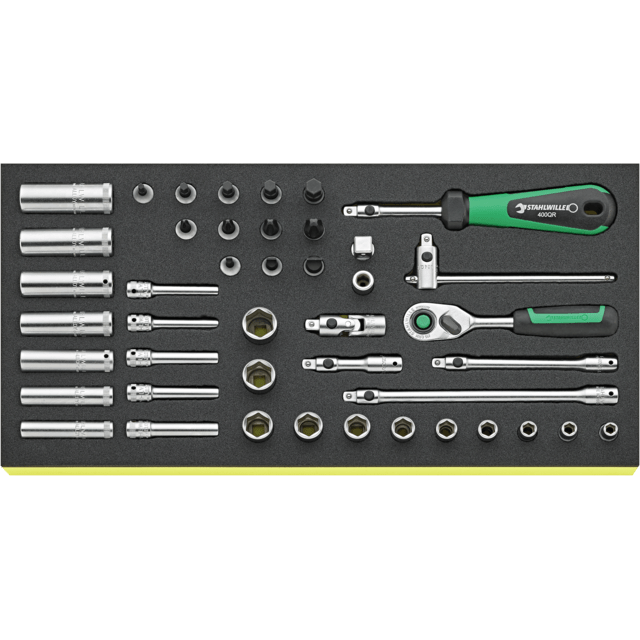 Stahlwille 96830366 - QuickRelease 1/4" TCS 44 Piece Socket Set