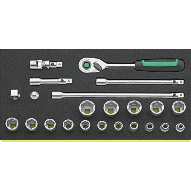 Stahlwille 96830370 - QuickRelease 3/8" TCS 23-Piece Socket Set