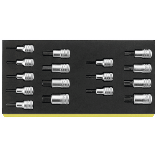 Stahlwille 96838762 - Juego de llaves de vaso para destornillador 1/2" TCS 16 piezas - Ferrotecnia