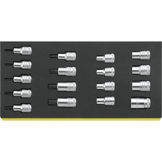 Stahlwille 96838763 - Juego de llaves de vaso para destornillador 1/2" TCS 17 piezas - Ferrotecnia