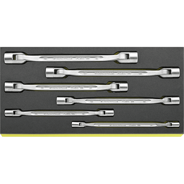 Stahlwille 96838764 - Juego de llaves flexibles de doble extremo TCS 8x9 - 18x19 7 - Ferrotecnia