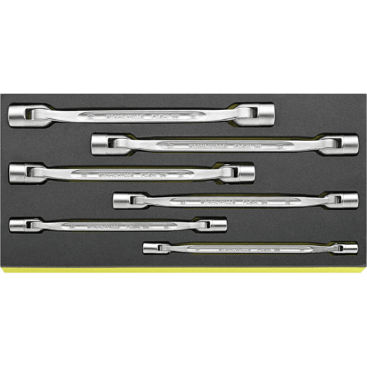 Stahlwille 96838764 - Juego de llaves flexibles de doble extremo TCS 8x9 - 18x19 7 - Ferrotecnia